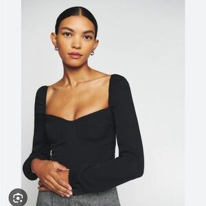 Reformation Reign Top in Black